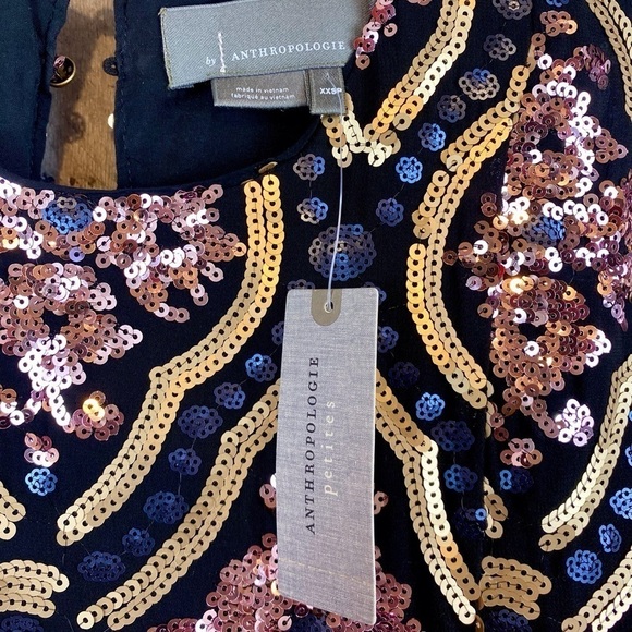 NWT By Anthropologie Amalia Sequined Tunic Dress Size XXS Petite - Picture 9 of 16